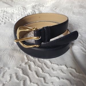 Navy Charter Club Leather Belt